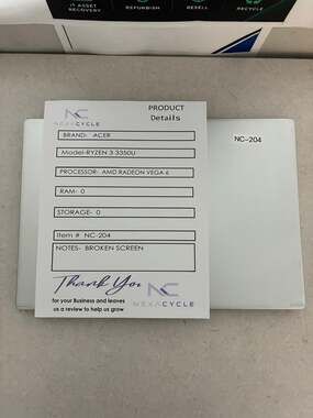 Acer Aspire AMD Ryzen 3 3350U Radeon Vega 6 Read Description